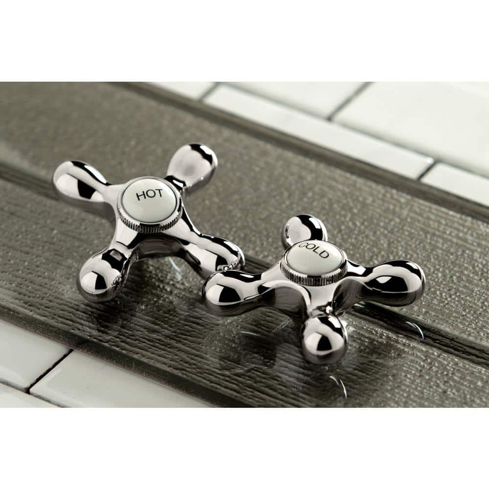Polished Nickel Double Handle Widespread Kitchen Faucet