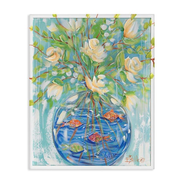 Stupell Industries Fish Bowl Bouquet by Estelle Grengs Unframed Nature Graphic Art Print 40 in. x 30 in.