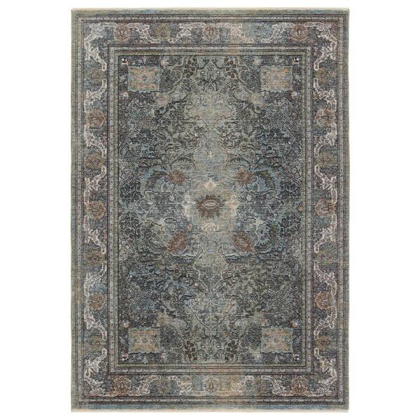 Jaipur Living Asgre Blue/Green 5 ft. x 8 ft. Medallion Area Rug