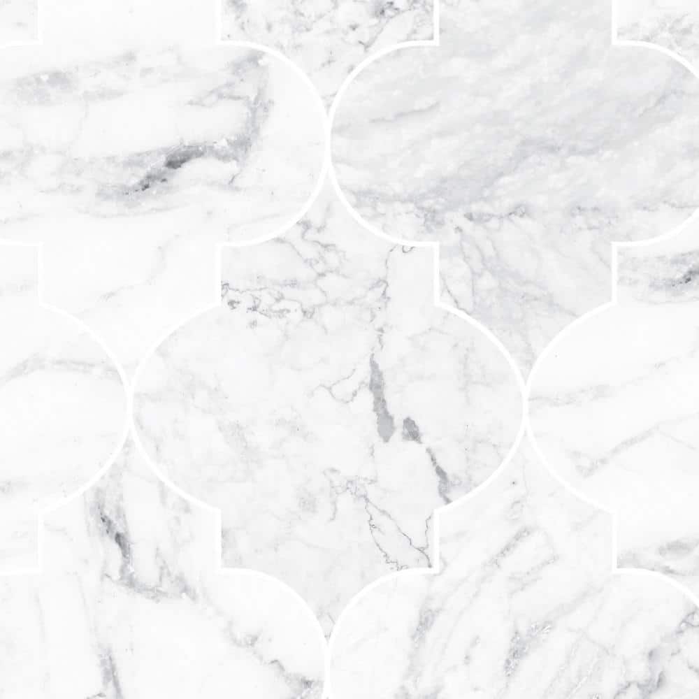 Moroccan Marble White Peel and Stick Vinyl Wallpaper