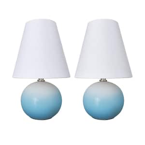 11 in. Blue Gradient Ceramic Table Lamps (Set of 2)