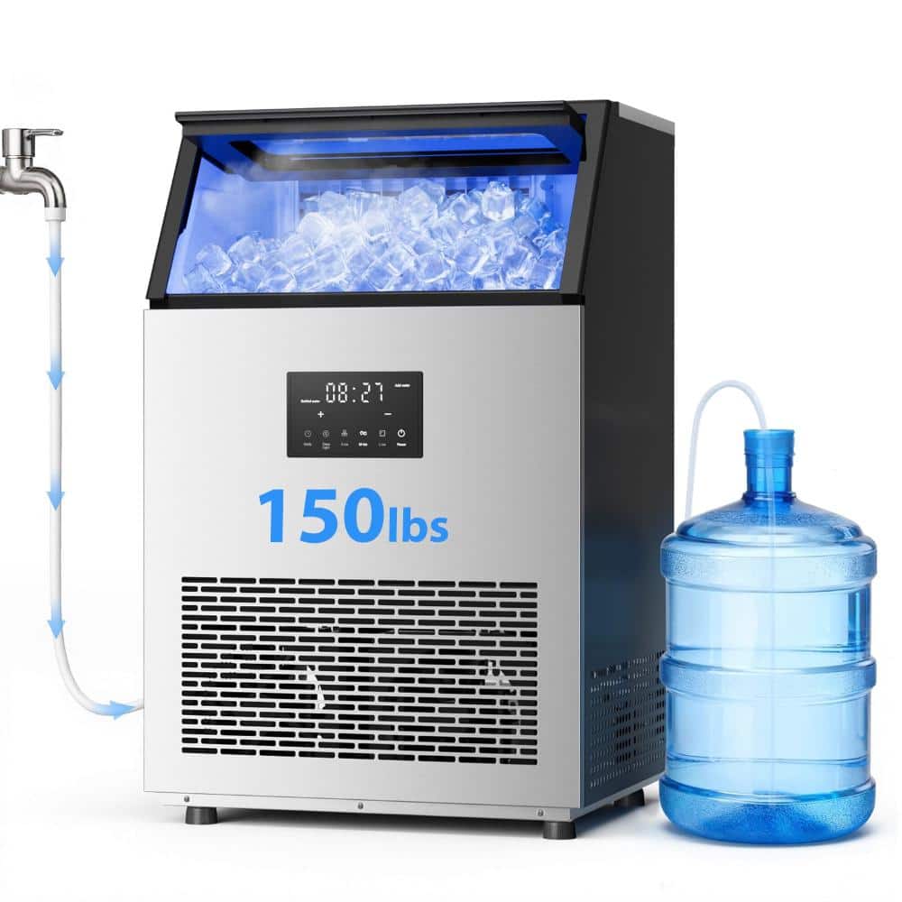 19 in. 150 lb./24H Undercounter Ice Maker with 3 Ice Thickness Settings, Water Jug & Tap Water Connection, Cleaning price history on PriceWatchPro