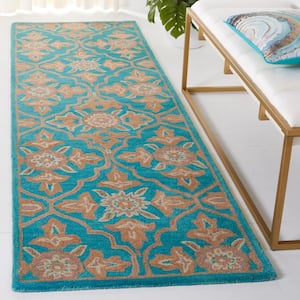 Heritage Turquoise/Multi 2 ft. x 8 ft. Floral Runner Rug