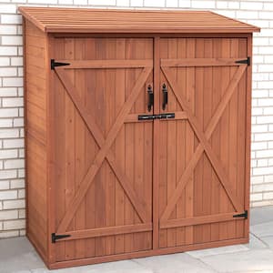 5 ft. x 2.5 ft. x 5.5 ft. Cypress Solid Wood Medium Storage Shed 12.74 sq. ft.