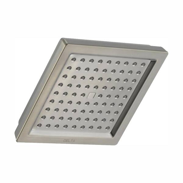 Delta 1-Spray Patterns 1.75 GPM 6.56 in. Wall Mount Fixed Shower Head in Stainless