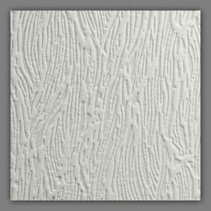Forest Bark in White Paintable Wallpaper Vinyl Peelable Wallpaper (Covers 56 sq. ft.)