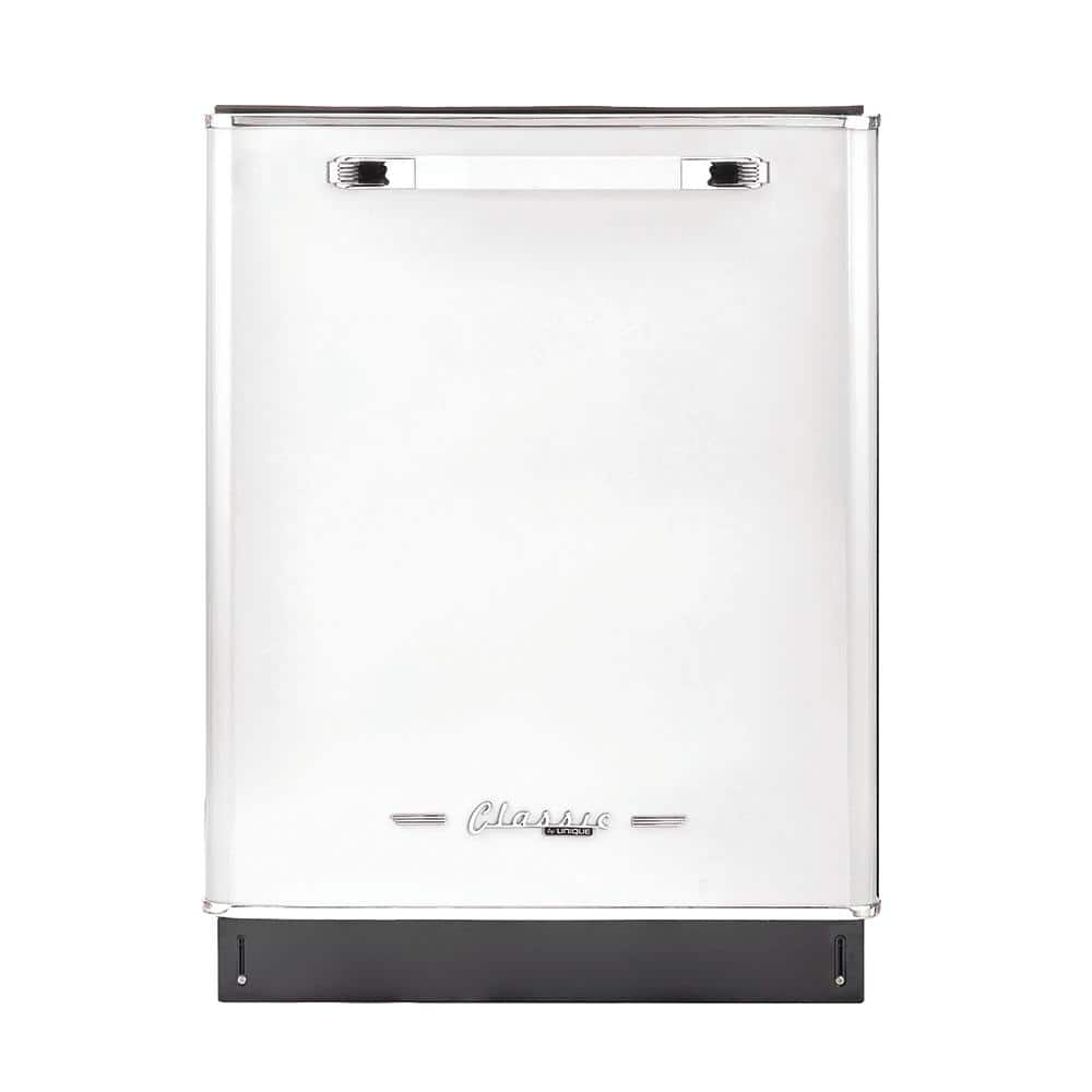 Classic Retro 24 in. Top Control Dishwasher with Stainless Steel Tub and 3rd Rack in Marshmallow White