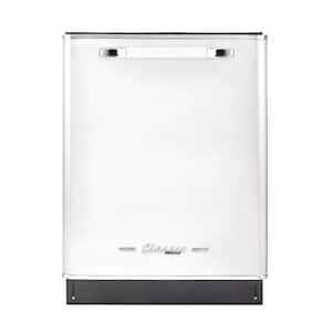 Classic Retro 24 in. Top Control Dishwasher with Stainless Steel Tub and 3rd Rack in Marshmallow White