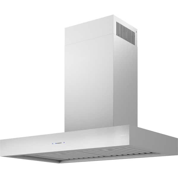 Roma Groove 36 in. 600 CFM Convertible Wall Mount Range Hood with LED  Lighting in Stainless Steel