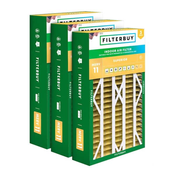 16 in. x 26 in. x 5 in. MERV 11 (FPR 7) Allergen Defense Pleated HVAC AC Furnace Air Filters for Electro-Air (3-Pack)