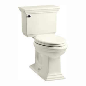 Memoirs 12 in. Rough In 2-Piece 1.28 GPF Single Flush Elongated Toilet in Biscuit Seat Not Included