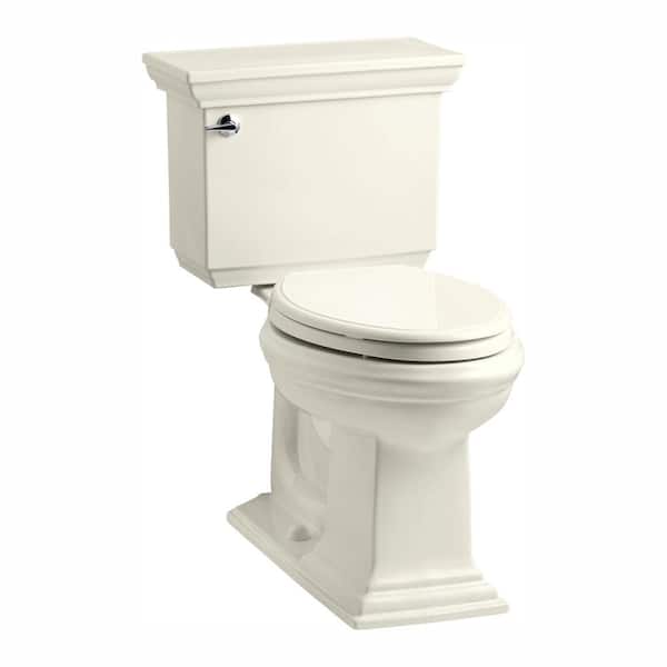 KOHLER Memoirs Stately 2-piece 1.28 GPF Single Flush Elongated Toilet with AquaPiston Flush Technology in Biscuit