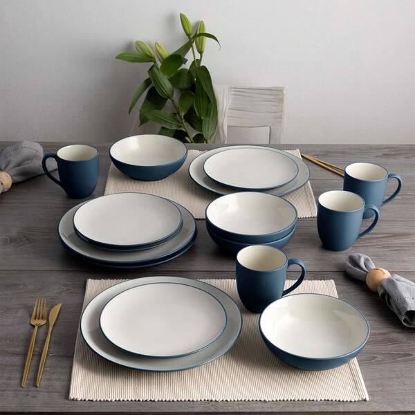 Noritake Colorwave Blue 16-Piece Coupe (Blue) Stoneware Dinnerware