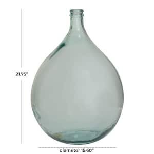 22 in. Clear Spanish Recycled Glass Decorative Vase
