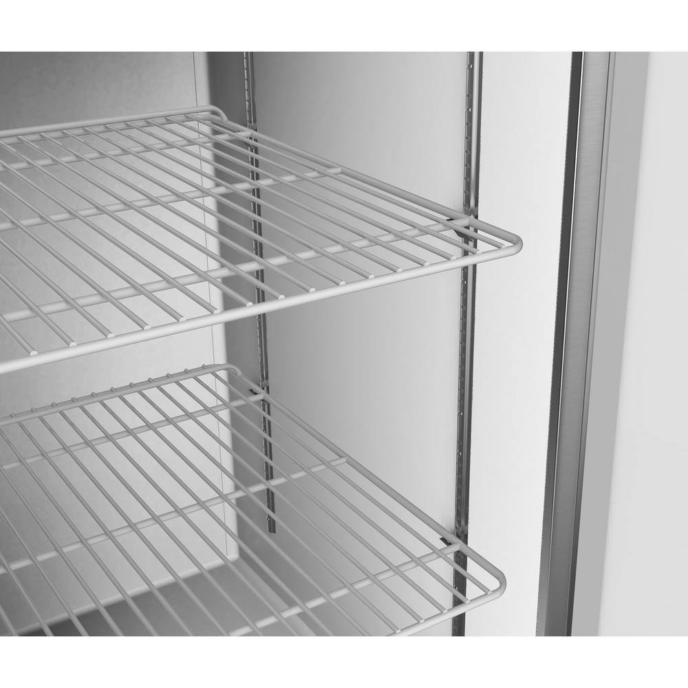 54'' Stainless Steel Double Door Commercial Refrigerator with Glass Doors