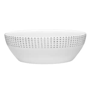 Grey Hammock 10.5 in., 96 fl. oz. (Grey) Porcelain Round Vegetable Bowl