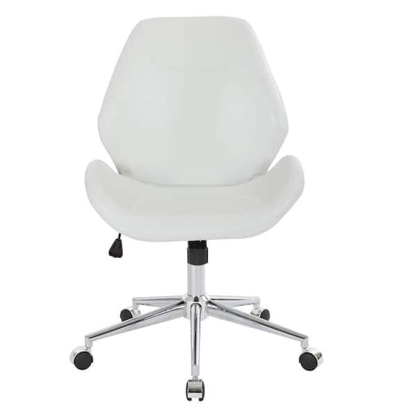 Faux Leather Office Chair, White Faux Leather Desk Chair