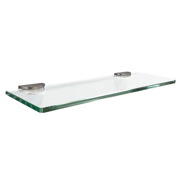 Dropship Bathroom Wall Shelves 15.7 In Glass Bathroom Shelf Silver Floating  Shelves Tempered Glass Shelves For Shower Wall Mounted to Sell Online at a  Lower Price
