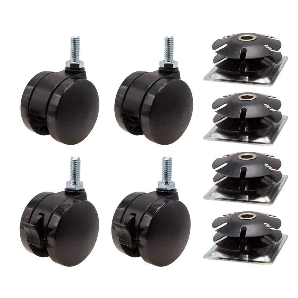 2 in. Black Furniture Swivel Brake Caster 440 lbs. Load Rating for 4 in. Square, 16 up to 18 gauge tubing (4-Pack) price history on PriceWatchPro