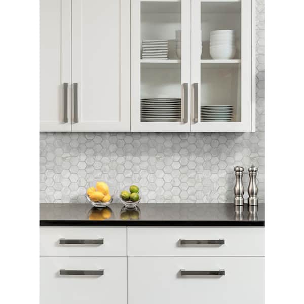 MSI Nyon Gray Hexagon 12 in. x 12 in. Polished Porcelain Floor and