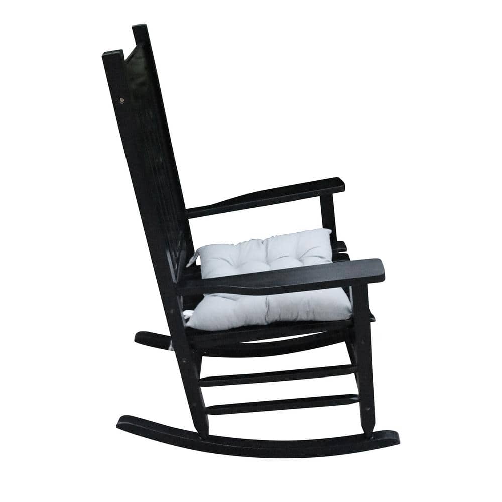 Black Wood Outdoor Rocking Chair