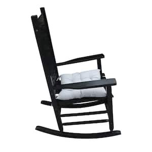 Black Wood Outdoor Rocking Chair