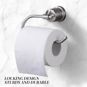Wall Mounted Bathroom Accessories Toilet Paper Holder, Bath Toilet Tissue Holder in Brushed Nickel (2-Pack)