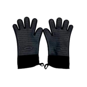 Cubilan BBQ Gloves, Grey Grilling Gloves Heat Resistant Oven Gloves,  Waterproof Non-Slip Pot Holder B099MFXH1S - The Home Depot