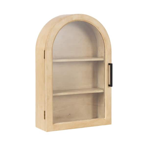 Arcott 16 in. W x 7 in. D Natural Brown WoodCabinet Decorative Wall Shelf