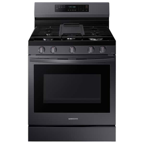 Samsung 6 cu. ft. Smart Wi-Fi Enabled Convection Gas Range with No Preheat AirFry in Black Stainless Steel