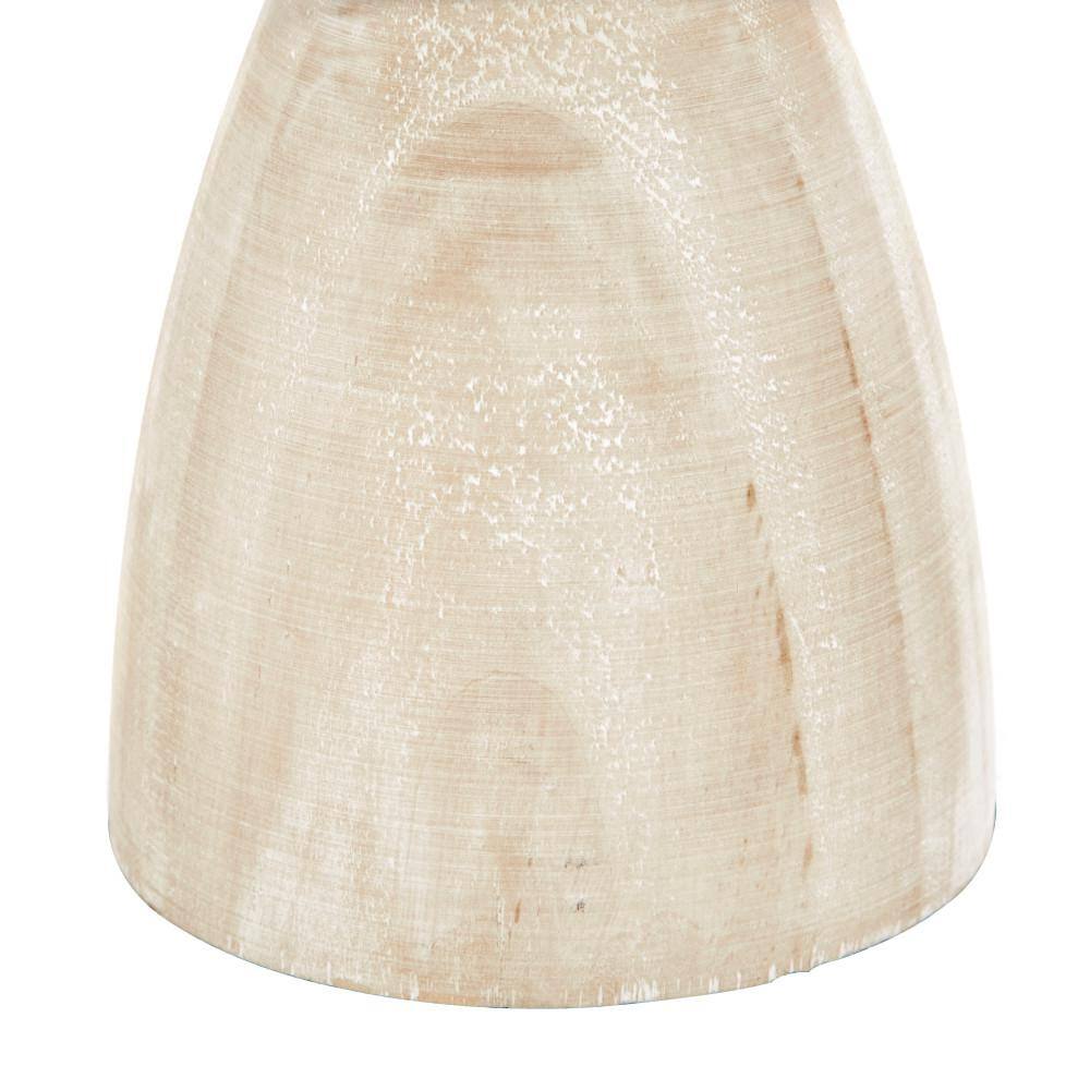 Rustic Brown Wood Pillar Candle Holders, Set of 3