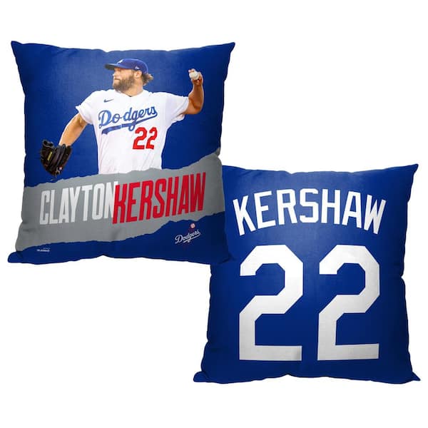 THE NORTHWEST GROUP MLB Dodgers 23 Clayton Kershaw Printed Polyester Throw Pillow 18 X 18