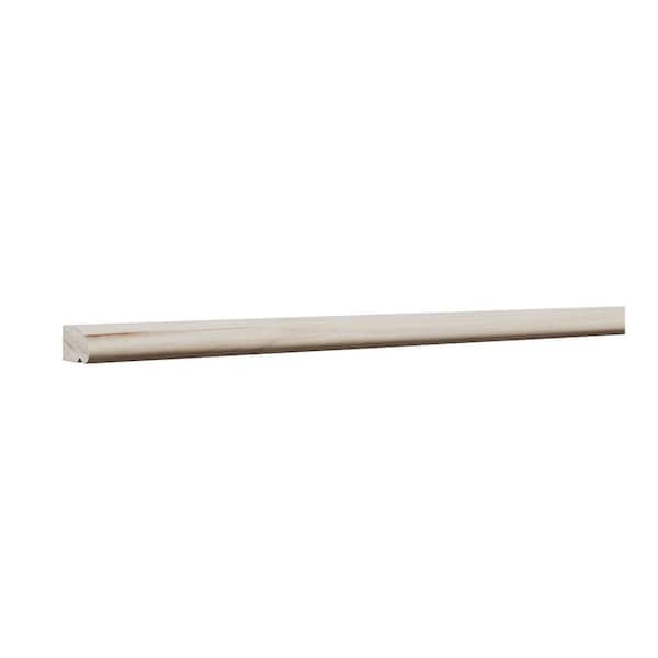. 94 in. D x 1.75 in. W x 92 in. L Unfinished Poplar Wood Gildwyn Cap Chair Rail Moulding