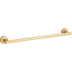 Elate 18 in. Wall Mount Towel Bar in Vibrant Brushed Moderne Brass