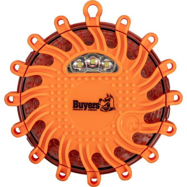 BUYERS PRODUCTS 6-pc 4 in. LED Emergency Road Flares Safety Flashing Warning Lights w/ Charging Case