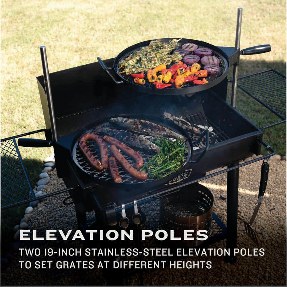 Oklahoma Joe's 47" Black Steel Charcoal/Wood Grill