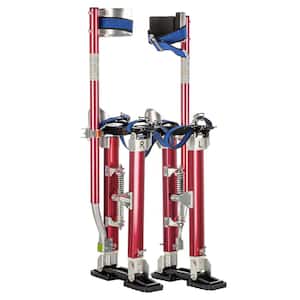 18 in. to 30 in. Adjustable Height Red Drywall, Painting, Work Stilts