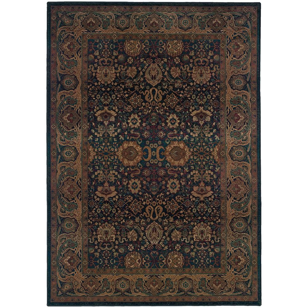 Home Decorators Collection Exhilaration Blue 4 Ft. X 6 Ft. Area Rug ...