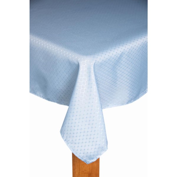 Lintex Chelton 60 in. x 84 in. Cadet Blue 100% Polyester Tablecloth