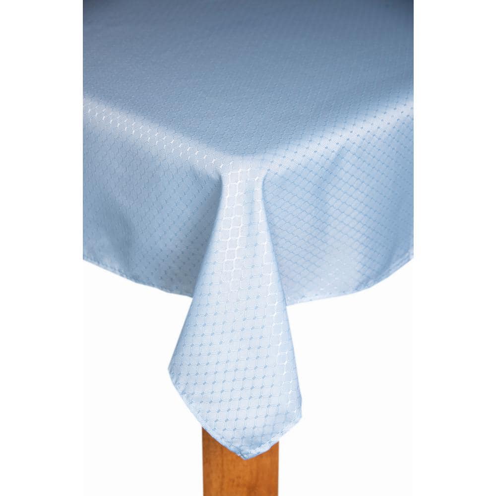 Cadet Blue 70" Round Polyester Honeycomb Tablecloth