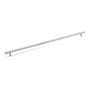 28-1/8 in. (714 mm) Center-to-Center Brushed Stainless Steel Contemporary Drawer Pull