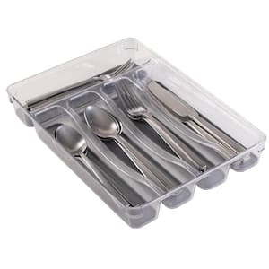 Rubbermaid No Slip White Drawer Organizer 2 in. x 12 in. x 15 in. with  Large Cutlery Tray 1994531 - The Home Depot