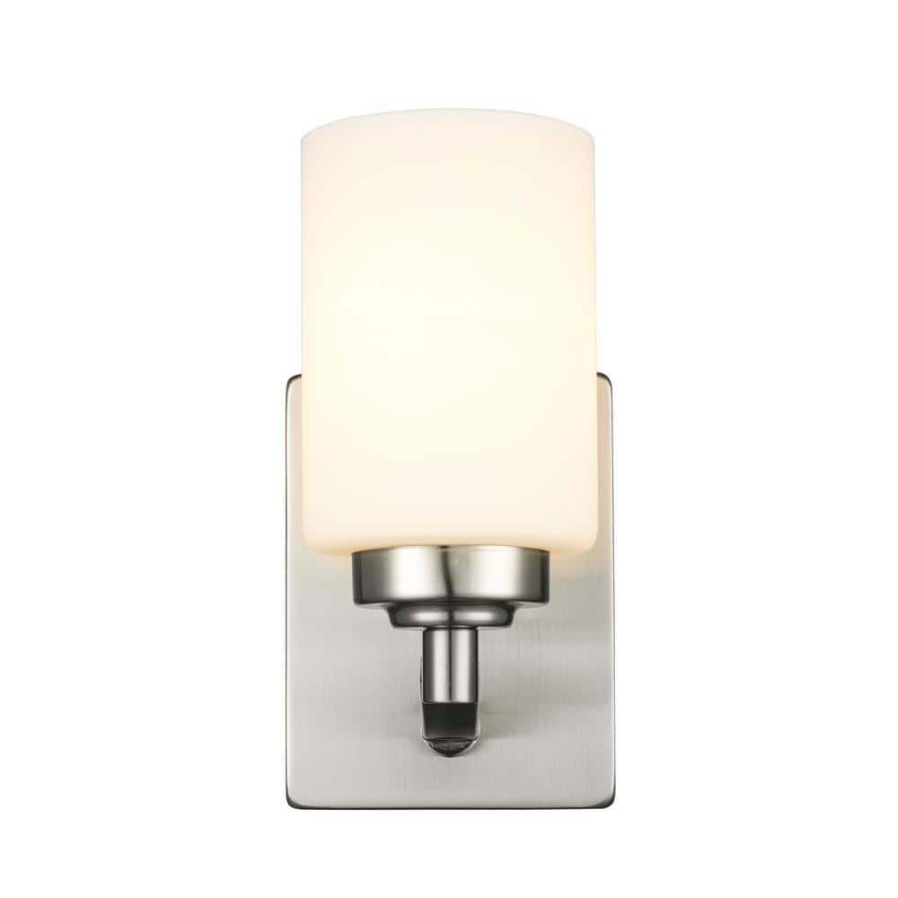 Nickel Dimmable 9" Direct Wired Electric Sconce