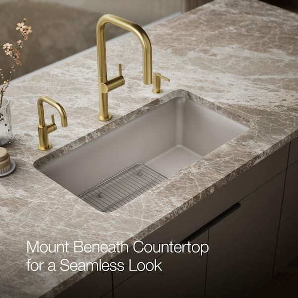 KOHLER Cairn Neoroc Undermount Granite Composite 33.5 in. Single