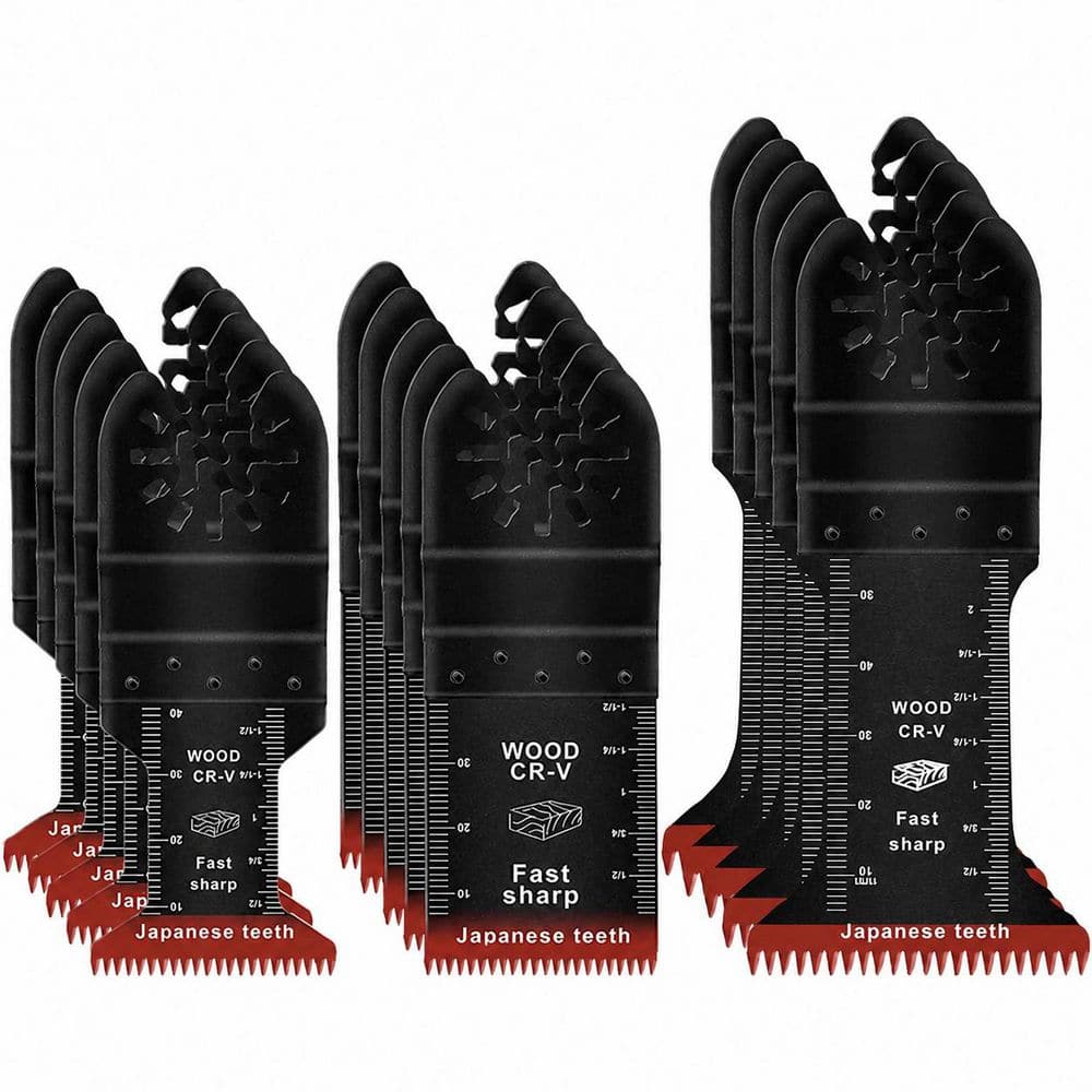 15-Pack CRV Alloy Steel Oscillating Saw Blades with Japanese Teeth Fast Cutting Wood Multi Tool Blade Set price history on PriceWatchPro
