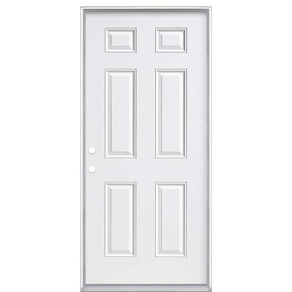 Masonite 36 in. x 80 in. Premium 6-Panel Right-Hand Inswing Primed
