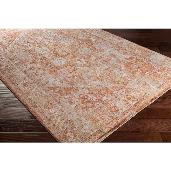 Jessop Burnt Orange Medallion 5 ft. x 7 ft. Indoor Area Rug
