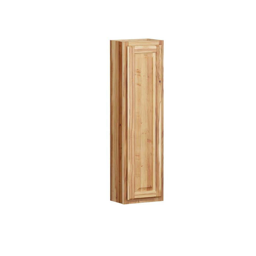 Hampton 12 in. W x 7.5 in. D x 42 in. H Assembled Bath Wall Hutch Bathroom Cabinet in Natural Hickory price history on PriceWatchPro