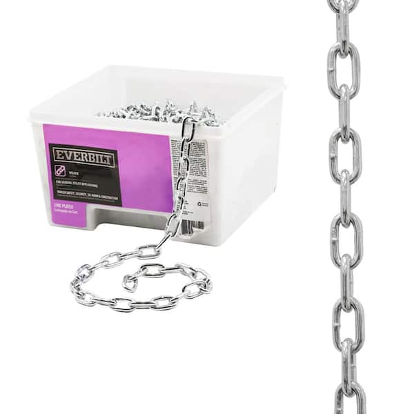 Everbilt 3/16 in. x 100 ft. Grade 30 Zinc Plated Steel Proof Coil Chain