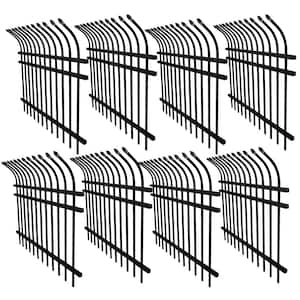 8 ft. x 6 ft. Each 8-Panel Steel Fence Kit - Curved Top Style